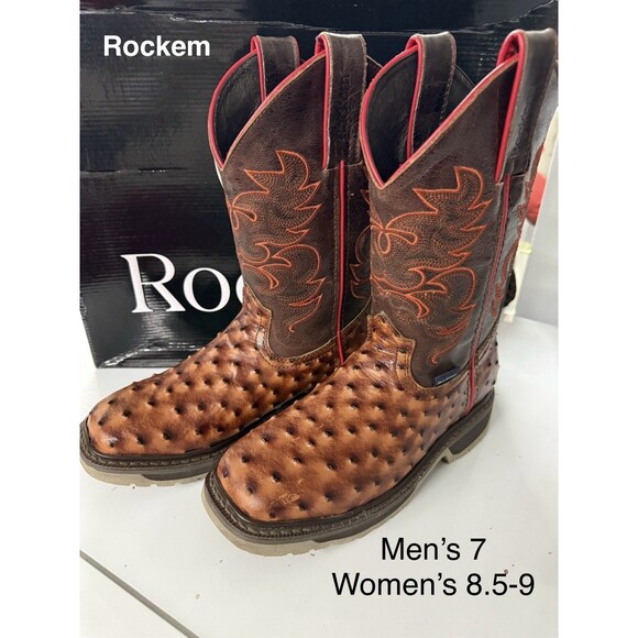 Rock’em Work Boots Mens 7 Womens 9 NWB